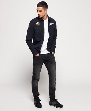 Superdry Jogger Férfi Farmer Fekete | NXWLY0624